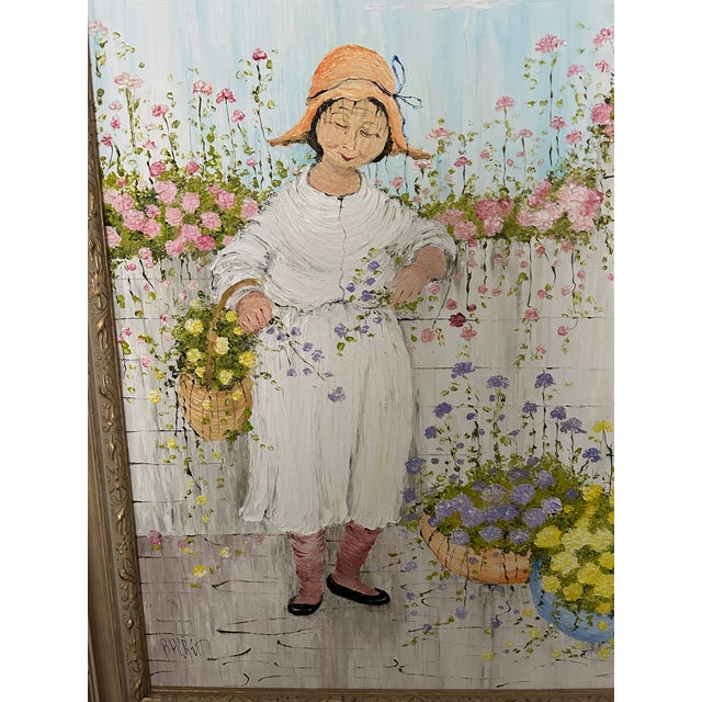 1970s Mildred Barrett Original Signed Oil Paintings, a Pair For Sale - Image 4 of 12