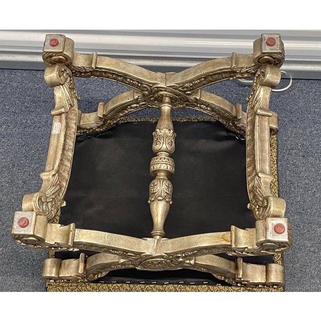 French Empire Style Carved X-Form Footstool For Sale - Image 12 of 12