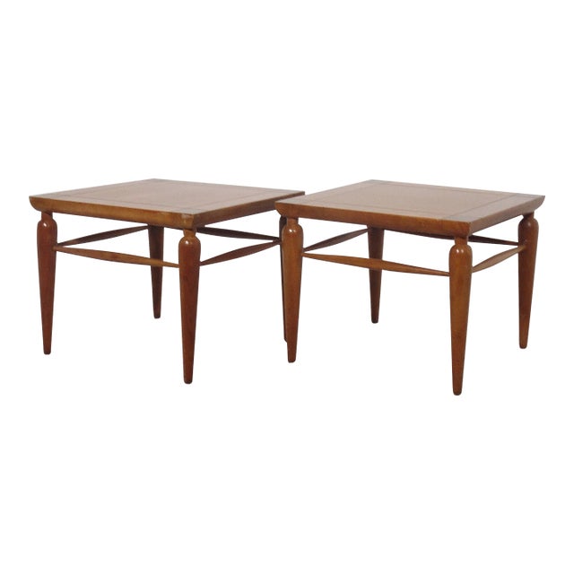 Mid-Century Heritage Henredon Walnut Tables - a Pair For Sale