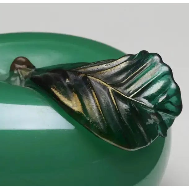1920s Napoleone Martinuzzi for Venini Green Apple Glass Sculpture, Italy, 1926, Signed For Sale - Image 5 of 5
