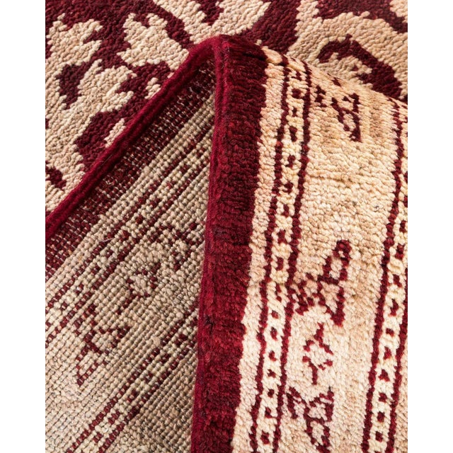 Vintage Traditional Hand Knotted Wool Area Rug, Burgundy - 6'3" X 9'2" For Sale In New York - Image 6 of 9