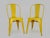 Tolix Chairs in Yellow Metal by Xavier Pauchard, 1970s, Set of 2 For Sale - Image 11 of 11