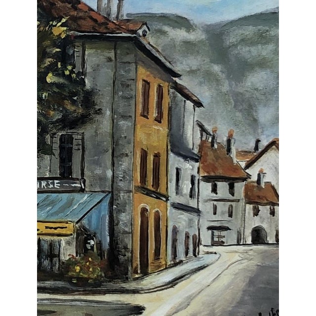 Emile Helfer, Café de la Bourse, Oil on Cardboard, Framed For Sale - Image 5 of 9