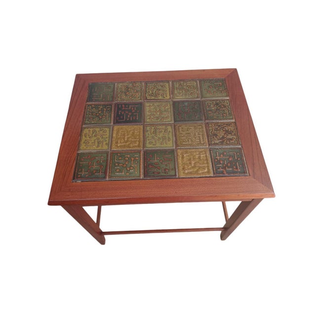 Mid-Century Danish Nesting Tables in Tiled & Teak Frame, 1970s, Set of 3 For Sale - Image 11 of 18
