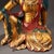 Late 19th Century Late 19th Century Polychrome Bronze Guanyin Statue, Seated Bodhisattva, 2.25kg For Sale - Image 5 of 9
