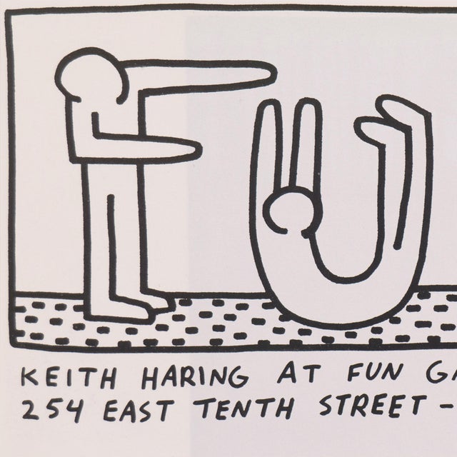 Pop Art 'At the Fun Gallery', Hand Signed by Keith Haring, 1983, Subway Drawings, New York, Pop Art For Sale - Image 3 of 9