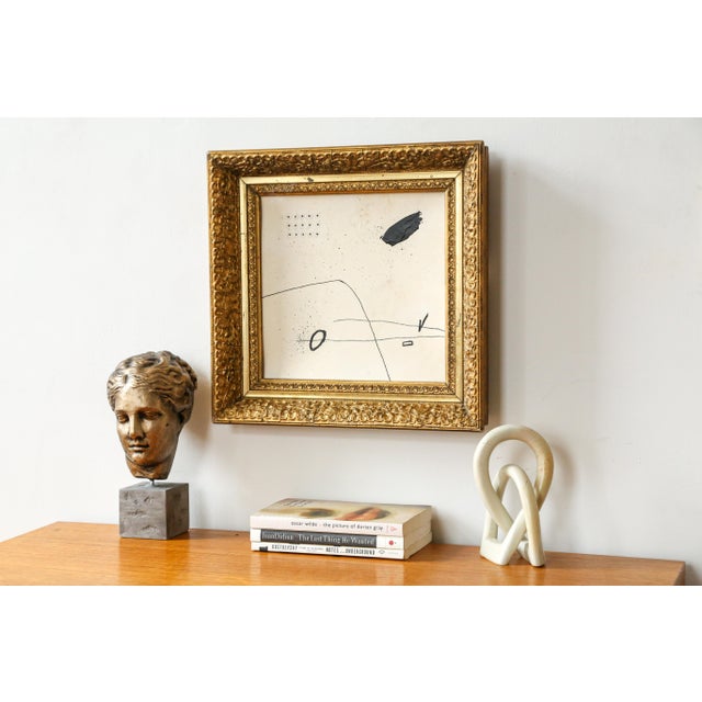 2020s Original Framed Abstract Painting in Antique Gold Frame For Sale - Image 5 of 13