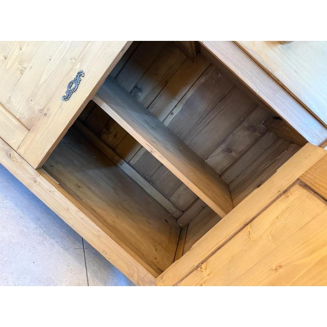Wood Wooden Workbench in Reclaimed Oak and Spruce For Sale - Image 7 of 11