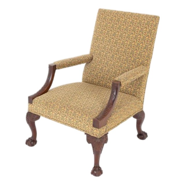 Georgian Revival Gainsborough Chair Armchair, 1890s For Sale