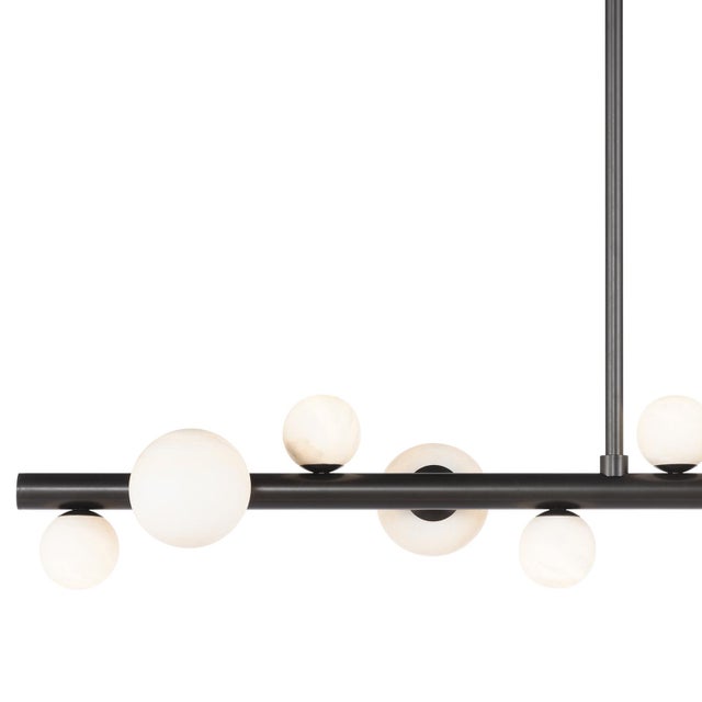 Regina Andrew Styx Alabaster Orbs Chandelier, Oil Rubbed Bronze For Sale - Image 4 of 7
