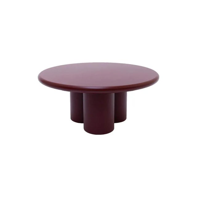 Object 059 mdf red 90 coffee table by ng design. Dimensions: d 90 x h 36 cm. Materials: powder coated steel, mdf.