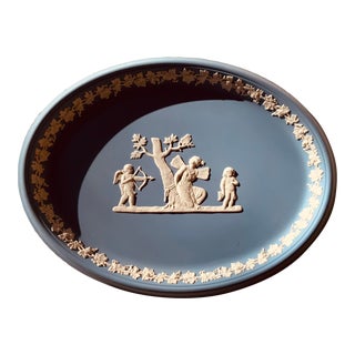 1950s Wedgwood Oval Jasperware Tray For Sale