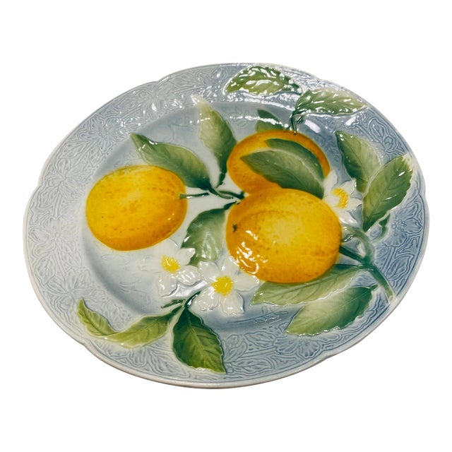 Vintage St. Clement Faience France Decorative Plate For Sale