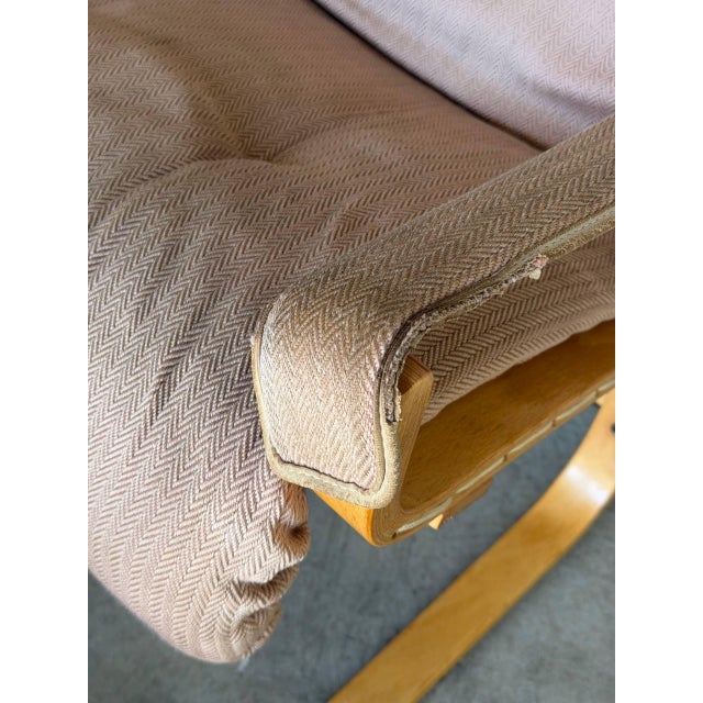 Beechwood Bentwood Lounge Chair With Dusty Pink Upholstery Mid-Century Modern 1970s For Sale - Image 10 of 10