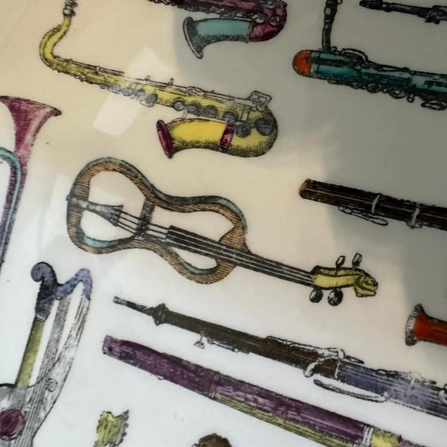 Two 1960s Mid-Century Modern Musical Instruments Plates by Piero Fornasetti For Sale - Image 10 of 10