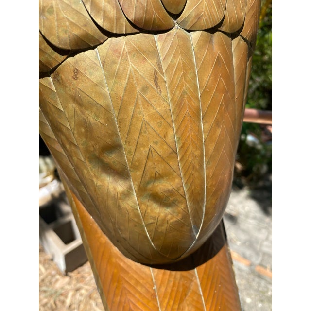 Copper Vintage Large Sergio Bustamante Style Parrot Sculpture For Sale - Image 8 of 11