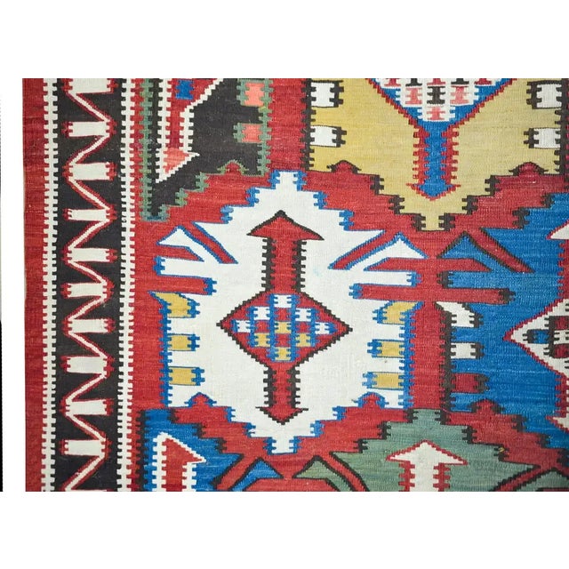 Early 20th Century Kuba Kilim Rug For Sale In Chicago - Image 6 of 13