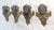 4 Antique Ornate Victorian Face Gilt Bronze Metal Salvage Hardware Appliques For Sale - Image 4 of 9