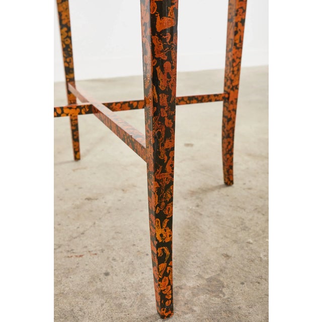 English Regency Style Center Table Speckled by Ira Yeager For Sale - Image 11 of 13