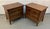 Pair of Vintage Dixie Furniture Walnut MCM Tuscan Style Nightstands For Sale In New York - Image 6 of 17