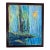 A captivating and texturally immersive study of a Mediterranean landscape at dusk. This unsigned original oil painting...