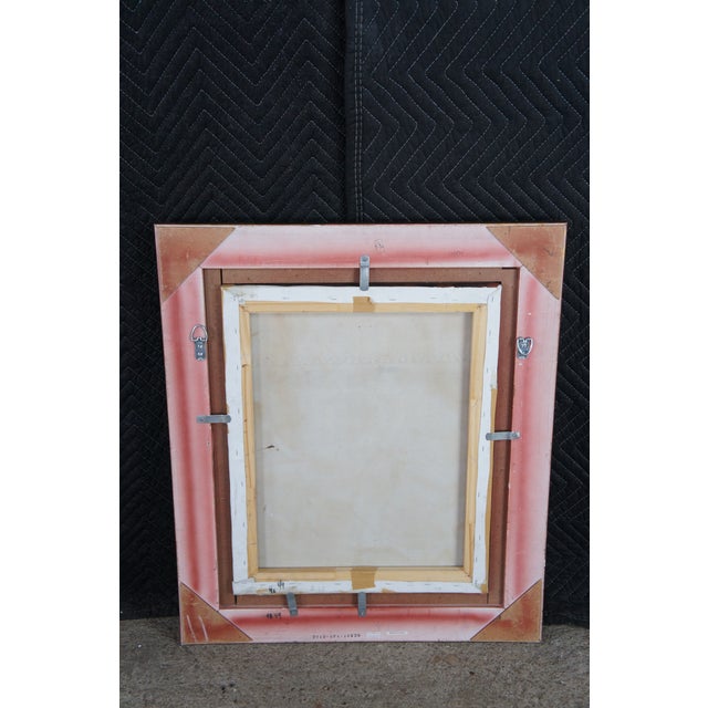 Mid 20th Century At the Fountain Cupid Angel of Love Oval Oil Painting After Henri Pierre Picou For Sale - Image 9 of 12