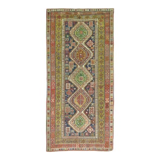 Early 20th Century Antique Zabihi Collection Caucasian Accent Size Shirvan Rug - 4'7" x 9' For Sale