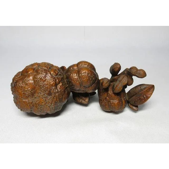 Japanese Shōwa Carved Boxwood Okimono With Cicada For Sale - Image 10 of 11