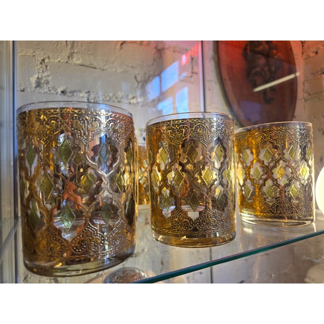1960s Mid-Century Modern Culver Highball Double Old Fashioned Valencia Cocktail Glasses - Set of 8 For Sale - Image 6 of 6