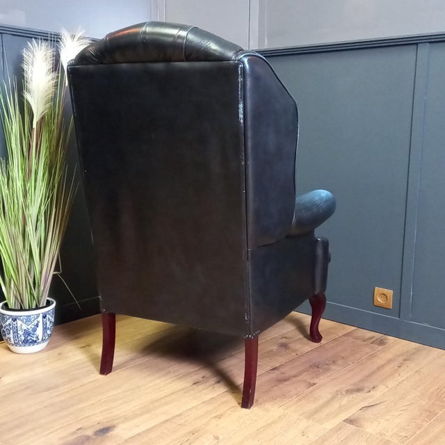 1970s Chesterfield Barrelback Blue Club Chair, 1970s For Sale - Image 5 of 18