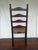 Antique American Hand-Turned Ladder Back Chair W/ Woven Rush Seat For Sale - Image 10 of 10