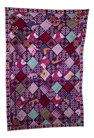 Antique 19th Century Suzani Panel Wall Hanging