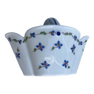 Mid 20th Century Porcelain Basket by Haviland Limoges Trinket or Candy Dish For Sale