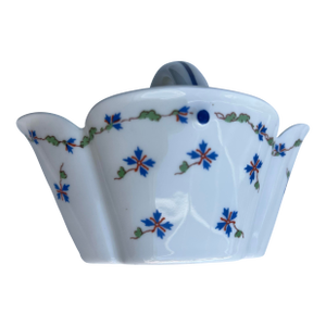 Mid 20th Century Porcelain Basket by Haviland Limoges Trinket or Candy Dish