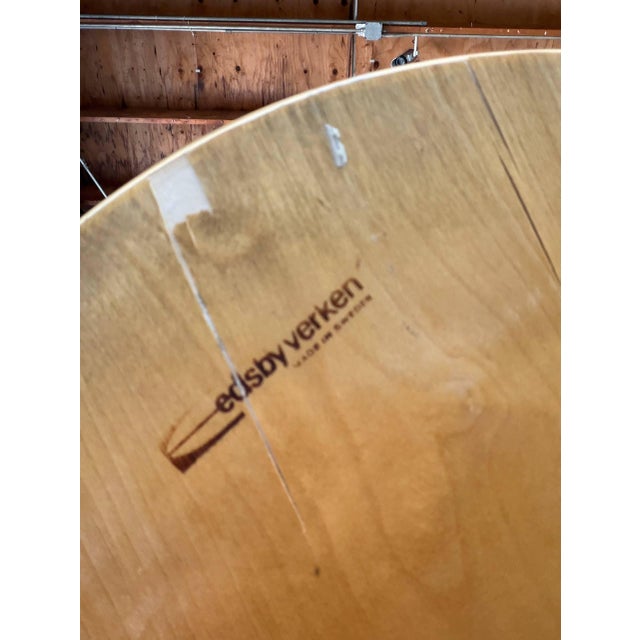 Mid 20th Century Edsbyverken Beechwood Swivel Chair Mid-Century Modern For Sale In Los Angeles - Image 6 of 9