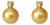 18k Gold Stud Earrings With Golden South Sea Pearls and Diamond Accents, Pair For Sale