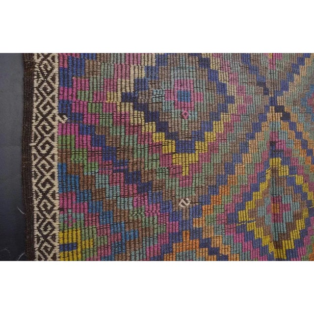 Boho Chic Turkish Colorful Kilim For Sale - Image 3 of 11