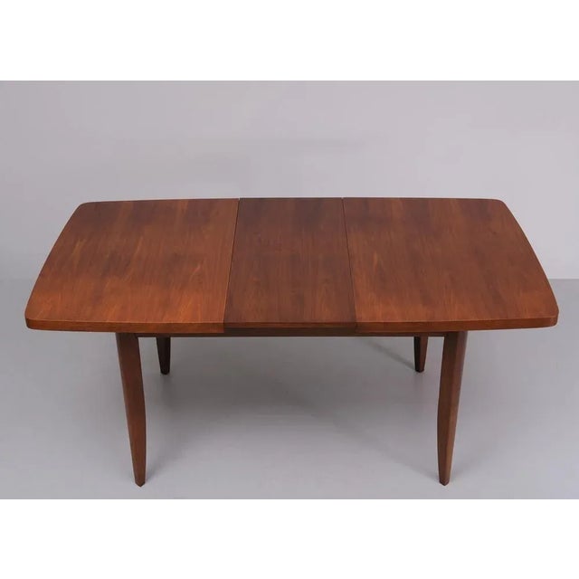 Brown Extendable Nutwood Dinning Table by Zindrich Halabala, 1960s For Sale - Image 8 of 9