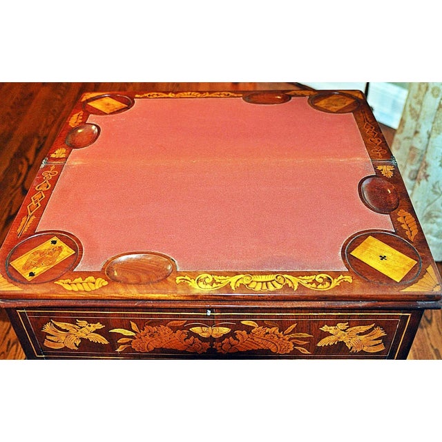 Late 18th Century Late 18th Century Dutch Triple Fliptop Game Table Desk For Sale - Image 5 of 12