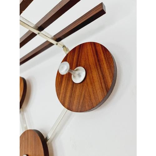 Wood Mid-Century Teak Coat Rack, 1960s For Sale - Image 7 of 11