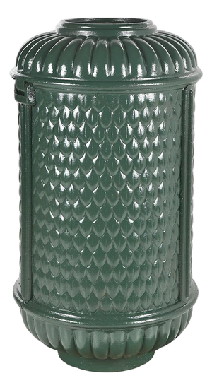 Parisian Public Trash Can in Green Enameled Cast Iron, 1970s