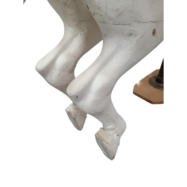 Rare Solid Tiger Oak Carousel Prancer, "Philadelphia School Folk Art Horse" For Sale - Image 12 of 16