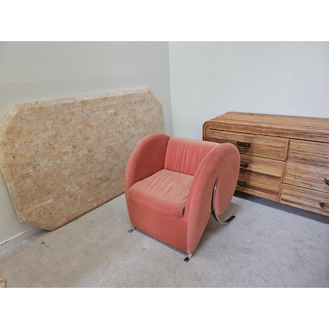 Pair of Vintage Virgola Chairs Attributed to Yaakov Kaufman for Arflex For Sale In Philadelphia - Image 6 of 14