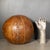 Brown Antique Leather Medicine Ball c.1940 For Sale - Image 8 of 8