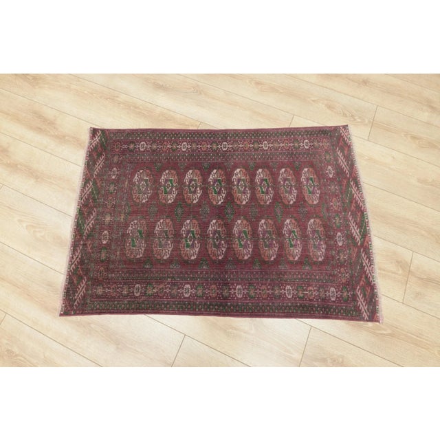 Textile 1970s Turkish Rustic Style Geometric Brown Rug For Sale - Image 7 of 7