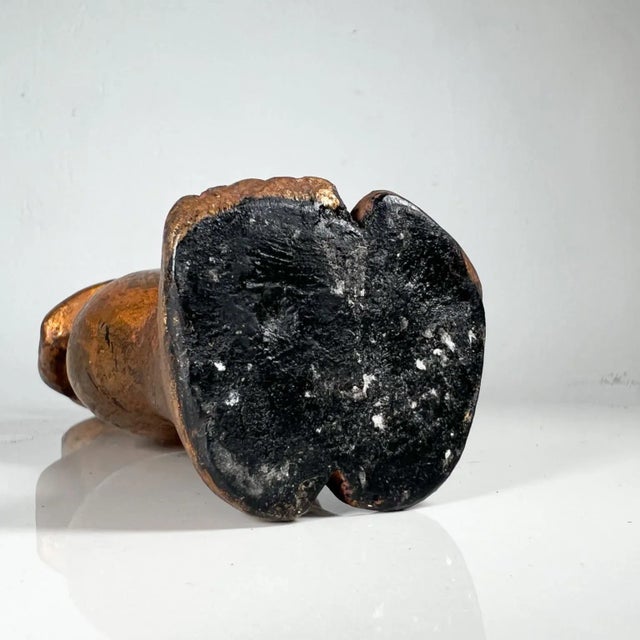 1970s Golden Oscar Art Sculpture Cycladic Figurine For Sale - Image 10 of 11