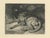 W. Wise, Sleeping Hound with a Plumed Helmet, 1880, Etching For Sale - Image 9 of 9