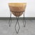 Mid Century Modern Planter Kimball Bullet Round Atomic Plant Stand Tan Fiberglass For Sale - Image 12 of 12
