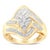 Haus of Brilliance 10K Yellow Gold Diamond Bypass Cluster Ring (1 Cttw, I-J Color, I2-I3 Clarity) - Size 7 For Sale - Image 4 of 7