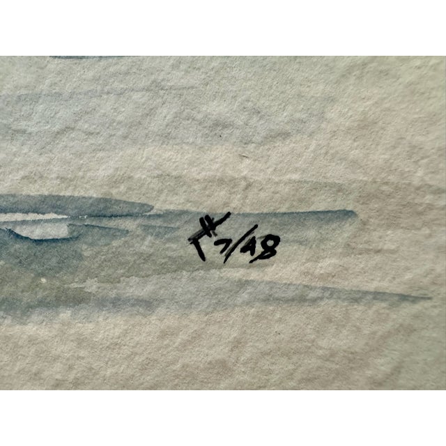 1940s Henry Emil Salloch Original Watercolor on Paper Warren Island, Maine. 1948. For Sale - Image 5 of 8